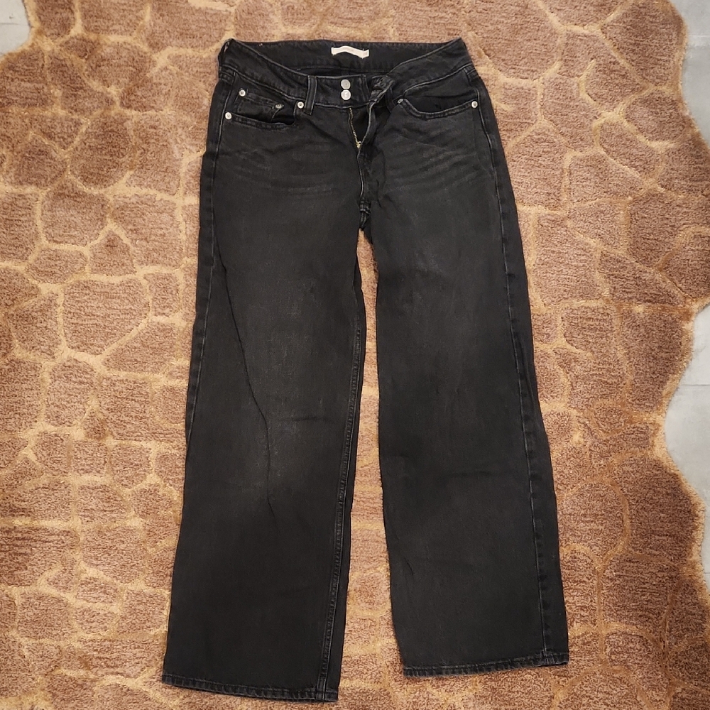 Levi's Dark Grey Wide Leg Superlow Jeans